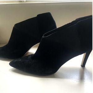 Calvin Klein Black Suede Heeled Booties